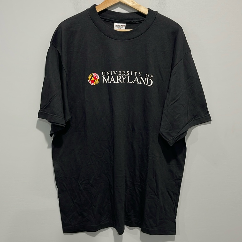 University of Maryland t-shirt black size X-large unisex short sleeve cotton NEW